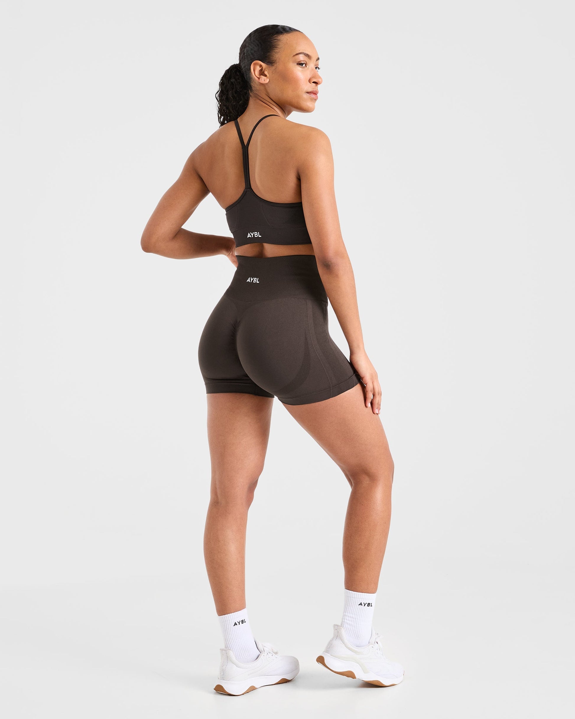 Empower Seamless Shorts - Cocoa Marron