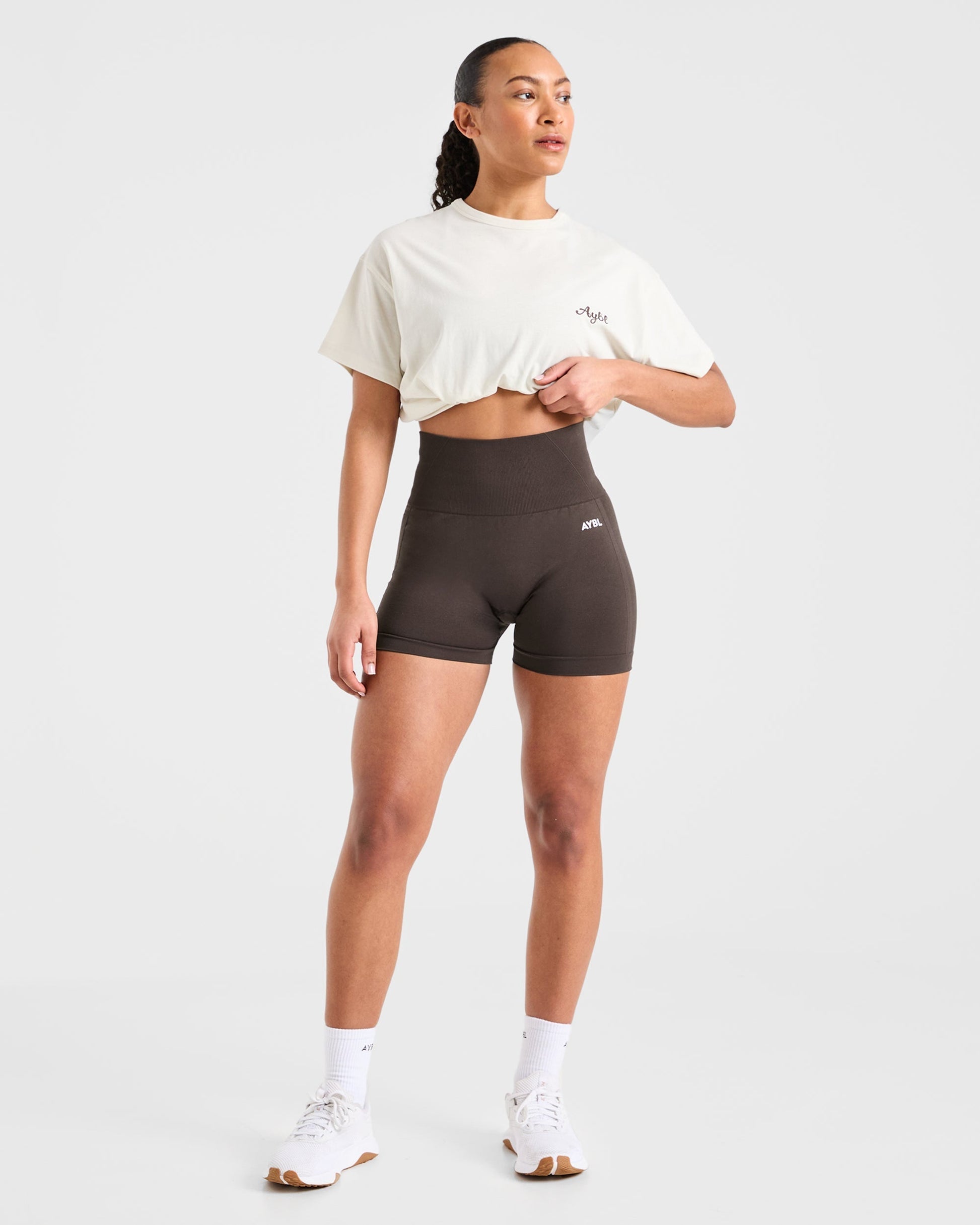 Empower Seamless Shorts - Cocoa Marron
