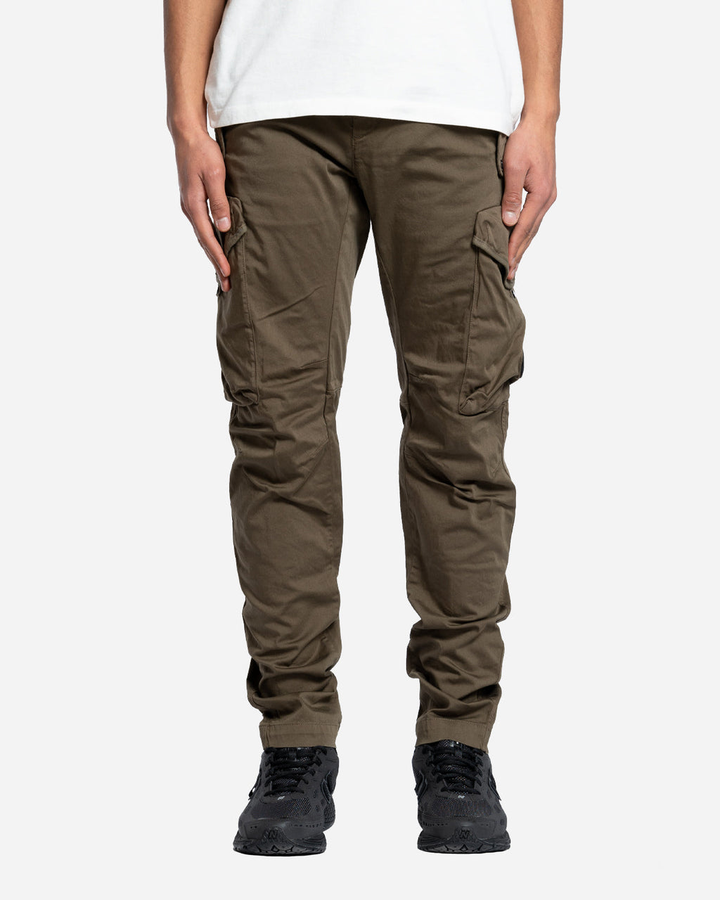 Sateen Stretch Cargo Lens Pants