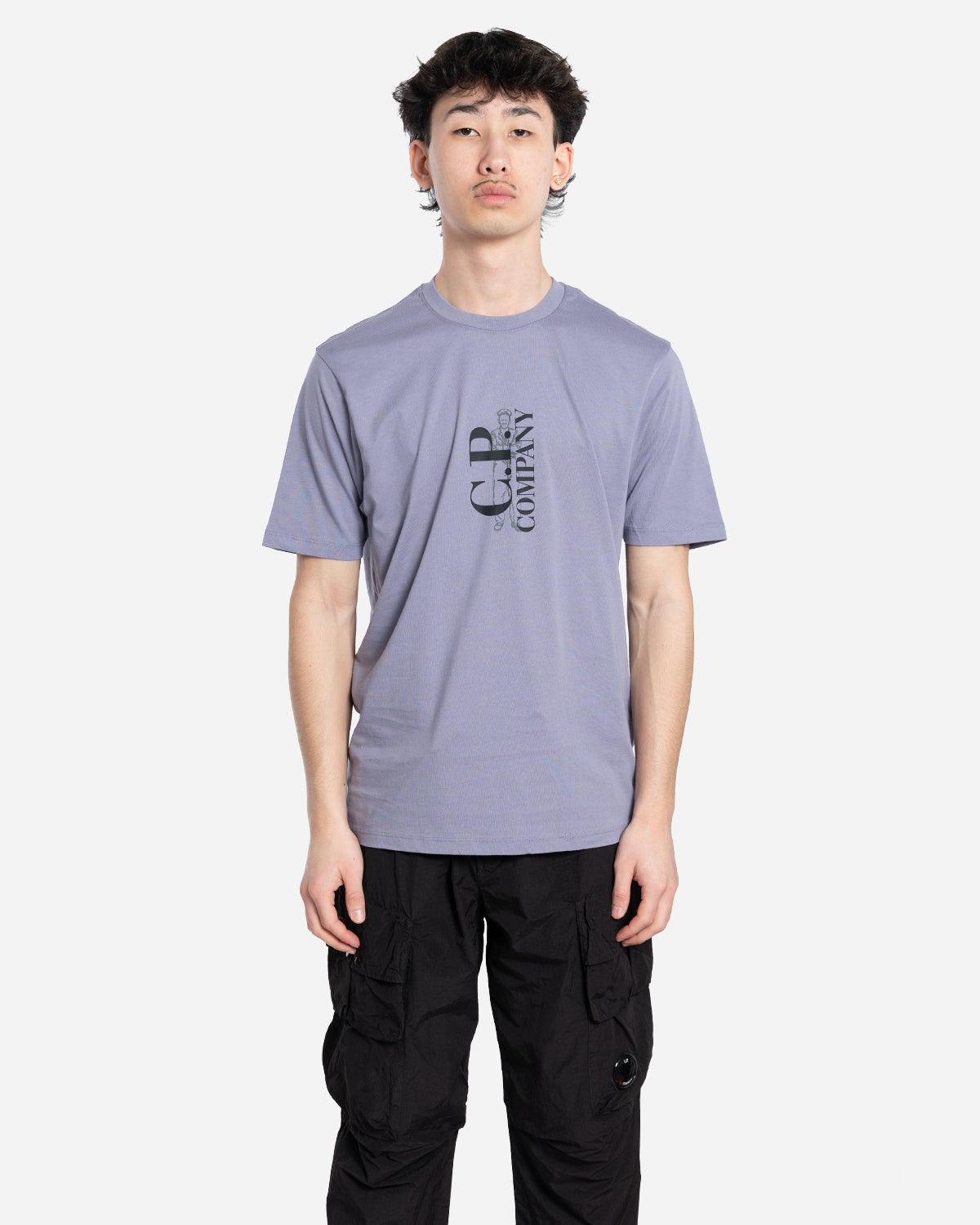 30/1 Jersey Vertical Logo T-Shirt