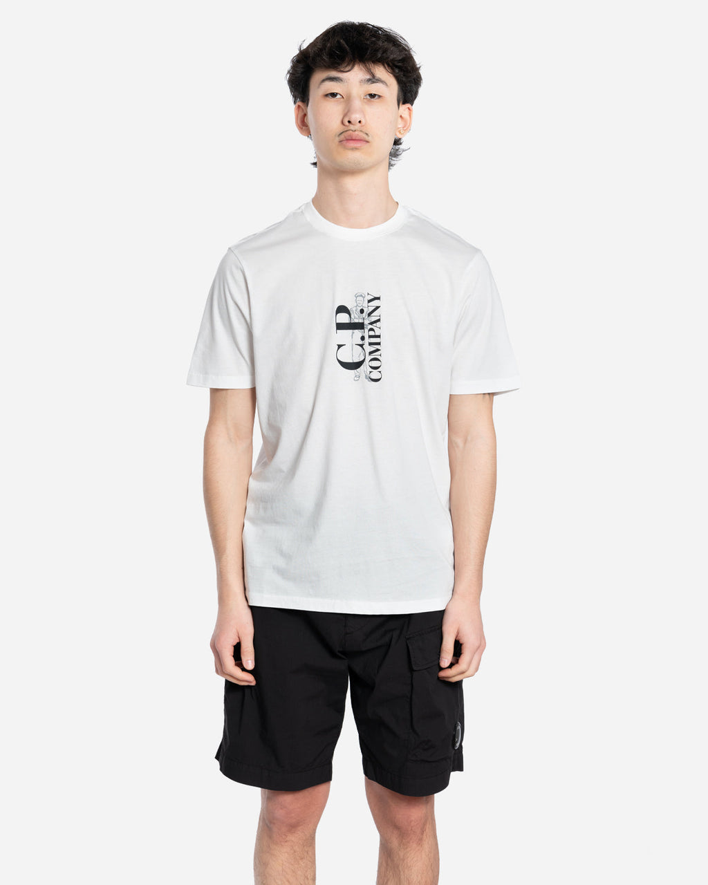 30/1 Jersey Vertical Logo T-Shirt