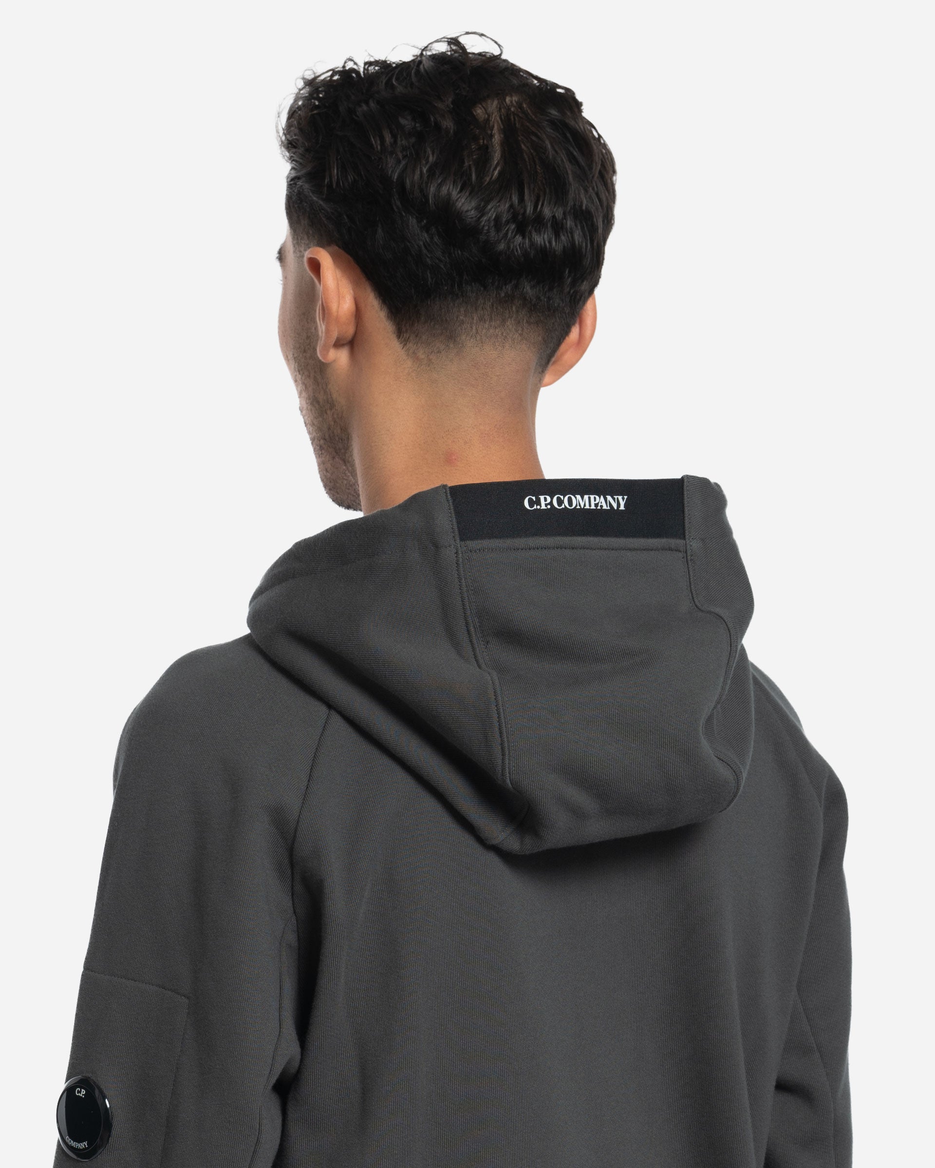 Sweatshirt à Capuche Zippé en Coton Brossé