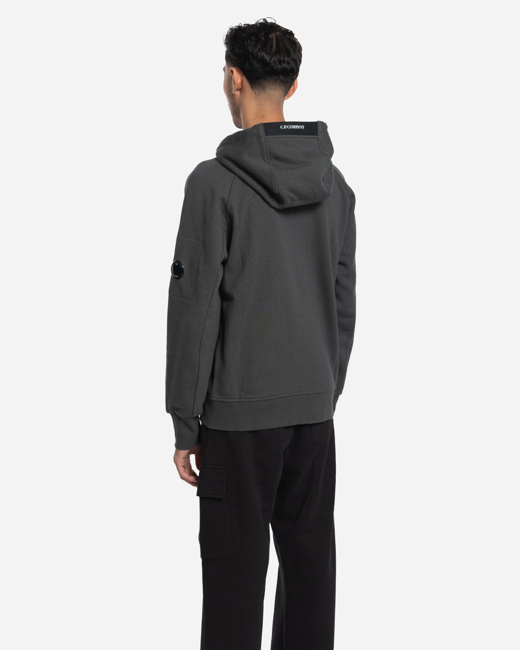 Sweatshirt à Capuche Zippé en Coton Brossé