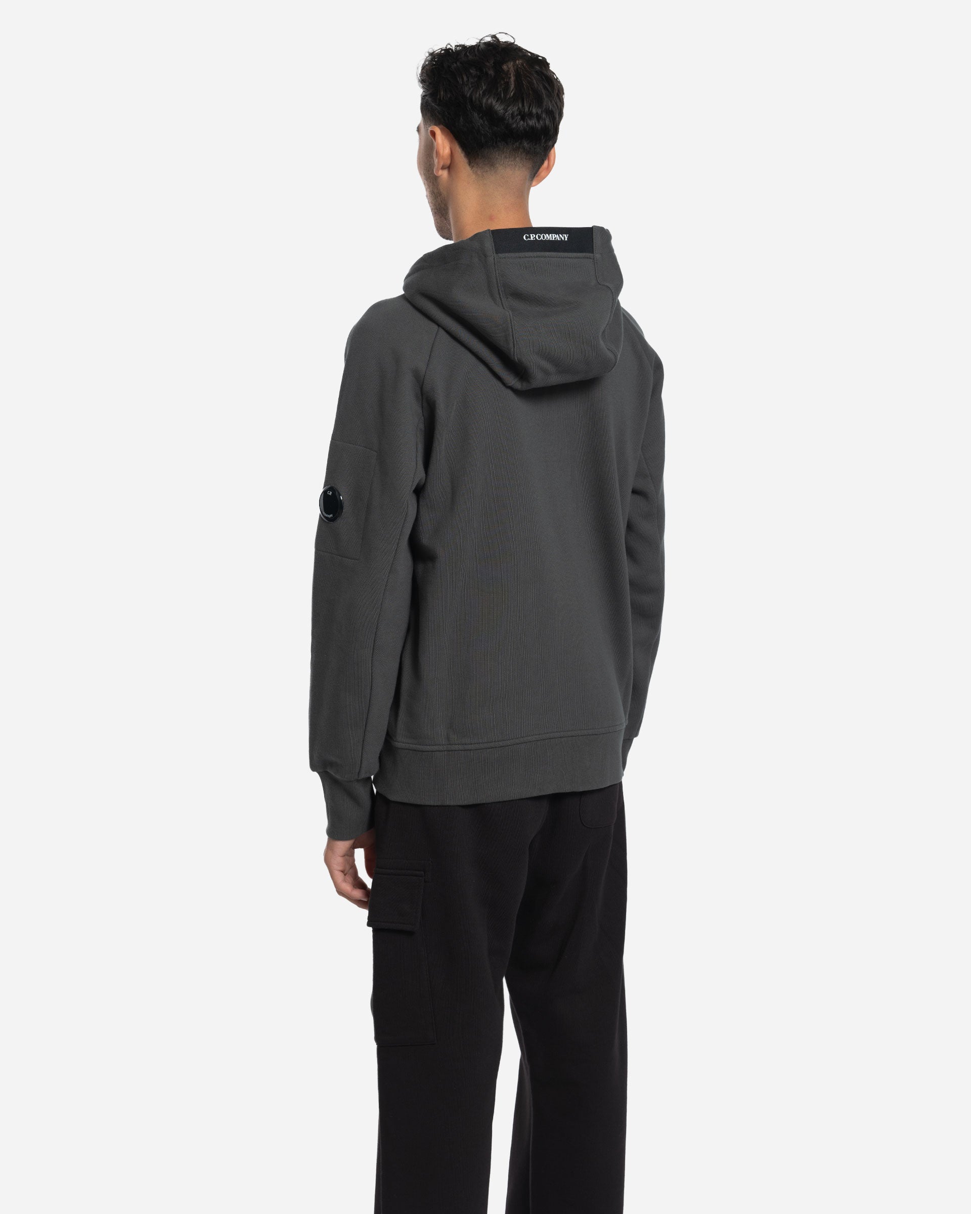 Sweatshirt à Capuche Zippé en Coton Brossé