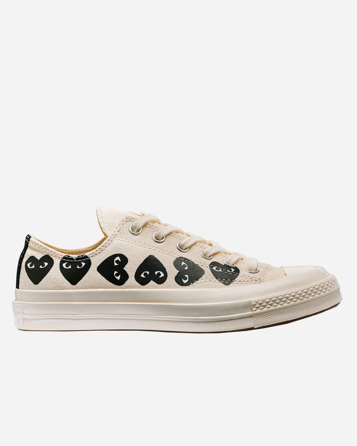 CDG Play x Converse Chuck 70 Low Multi Heart White