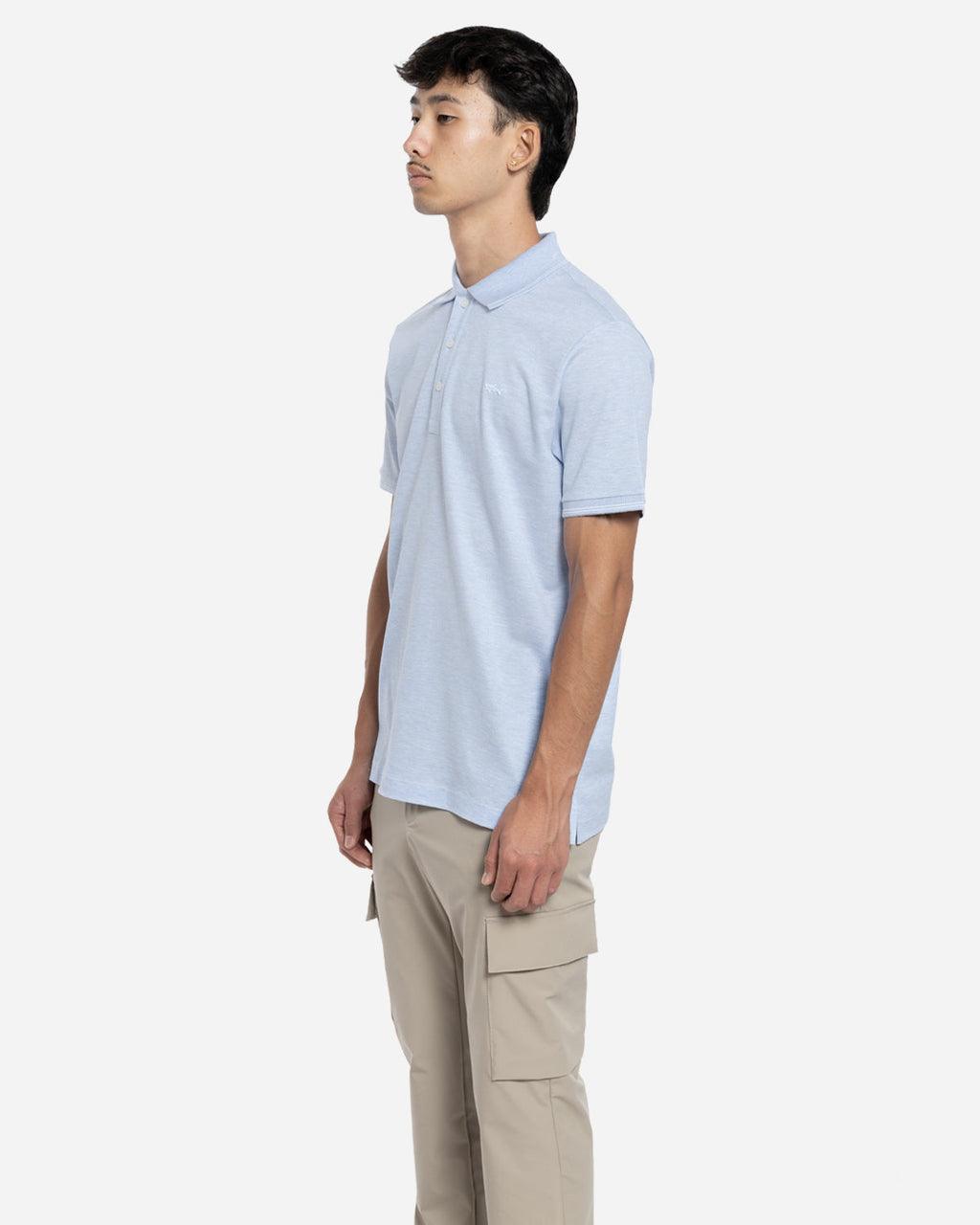 Polo en Double Piqué Badge Shark