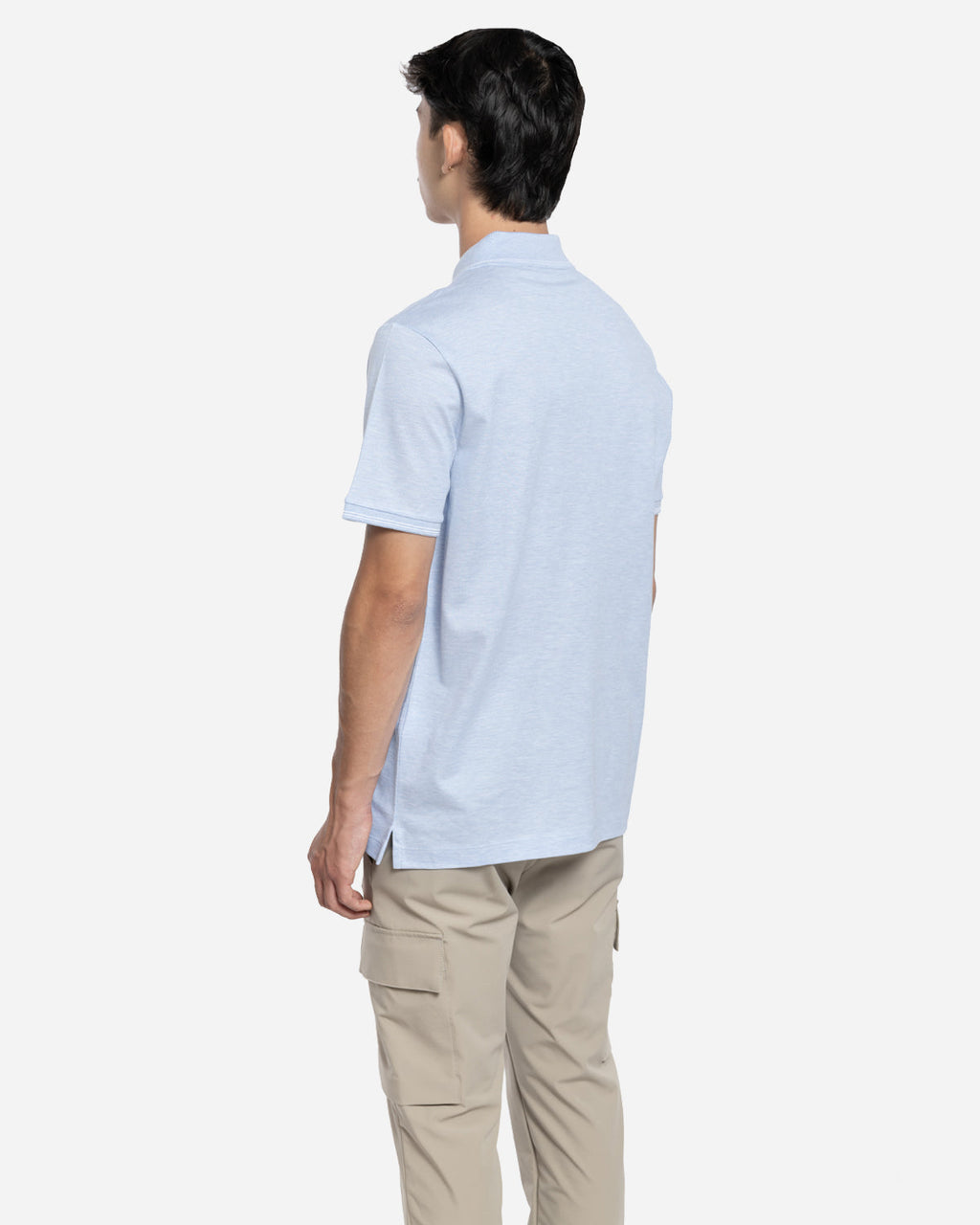 Polo en Double Piqué Badge Shark