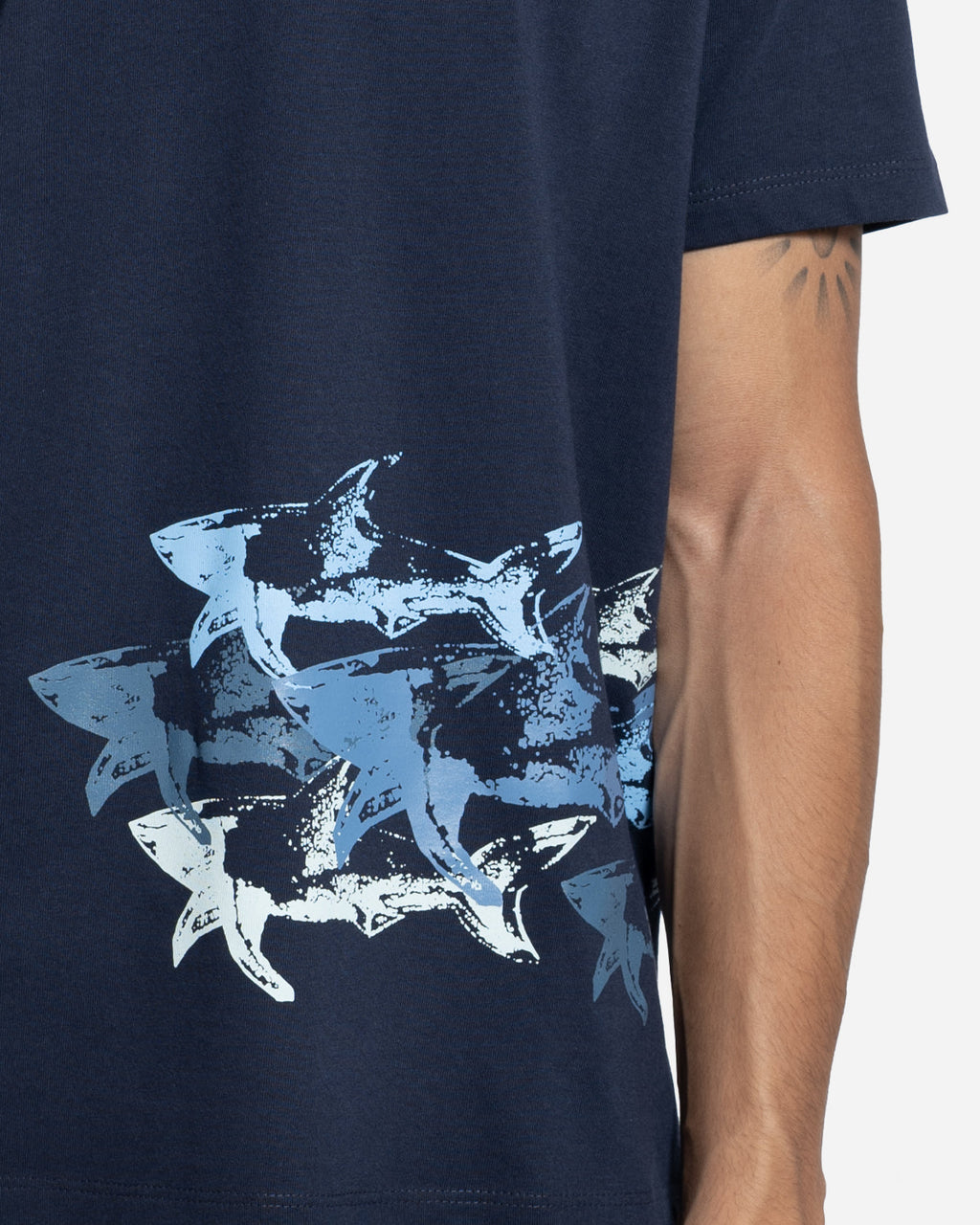T-Shirt en Coton avec Imprimé Sharks