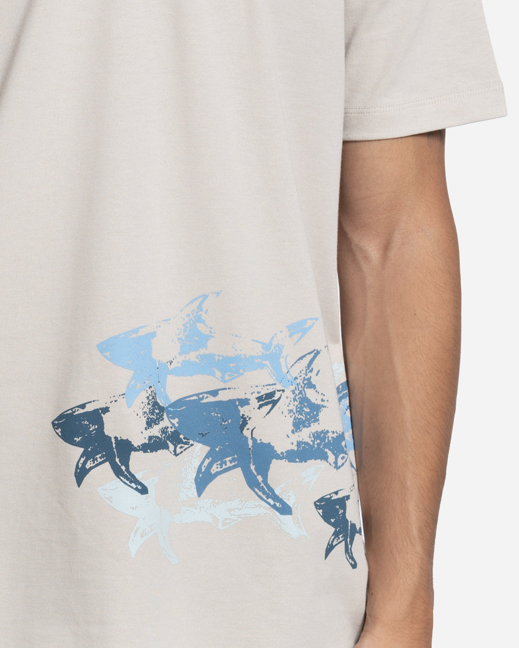 T-Shirt en Coton avec Imprimé Sharks
