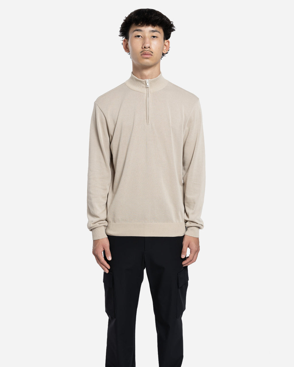 Pull Demi-Zip en Coton