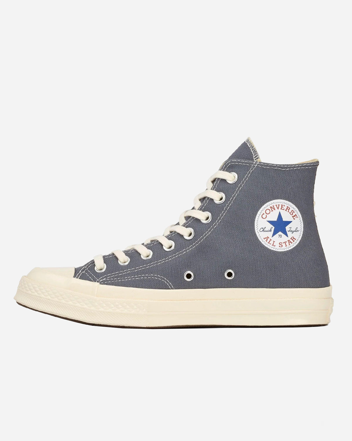 CDG Play x Converse Chuck 70 High Steel Gray