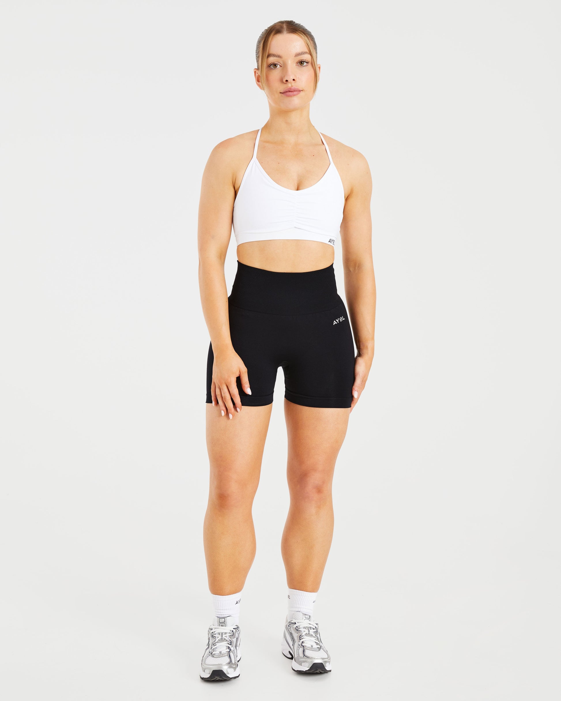 Essential Ruched Sports Bra - Blanc