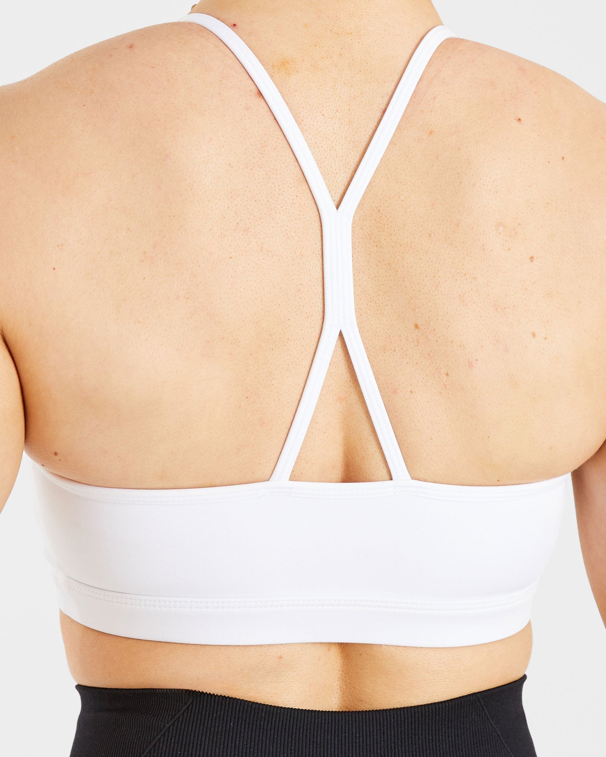 Essential Ruched Sports Bra - Blanc