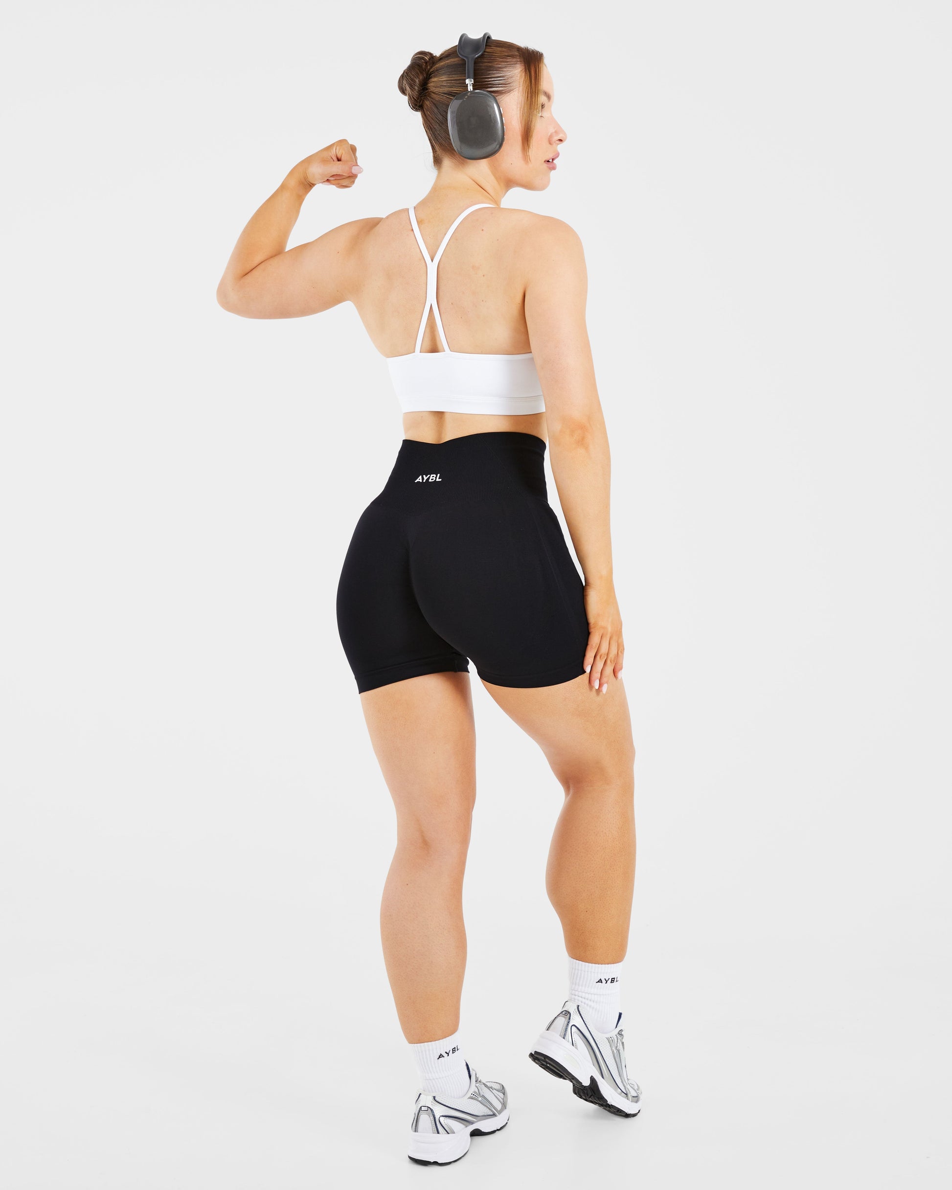 Essential Ruched Sports Bra - Blanc