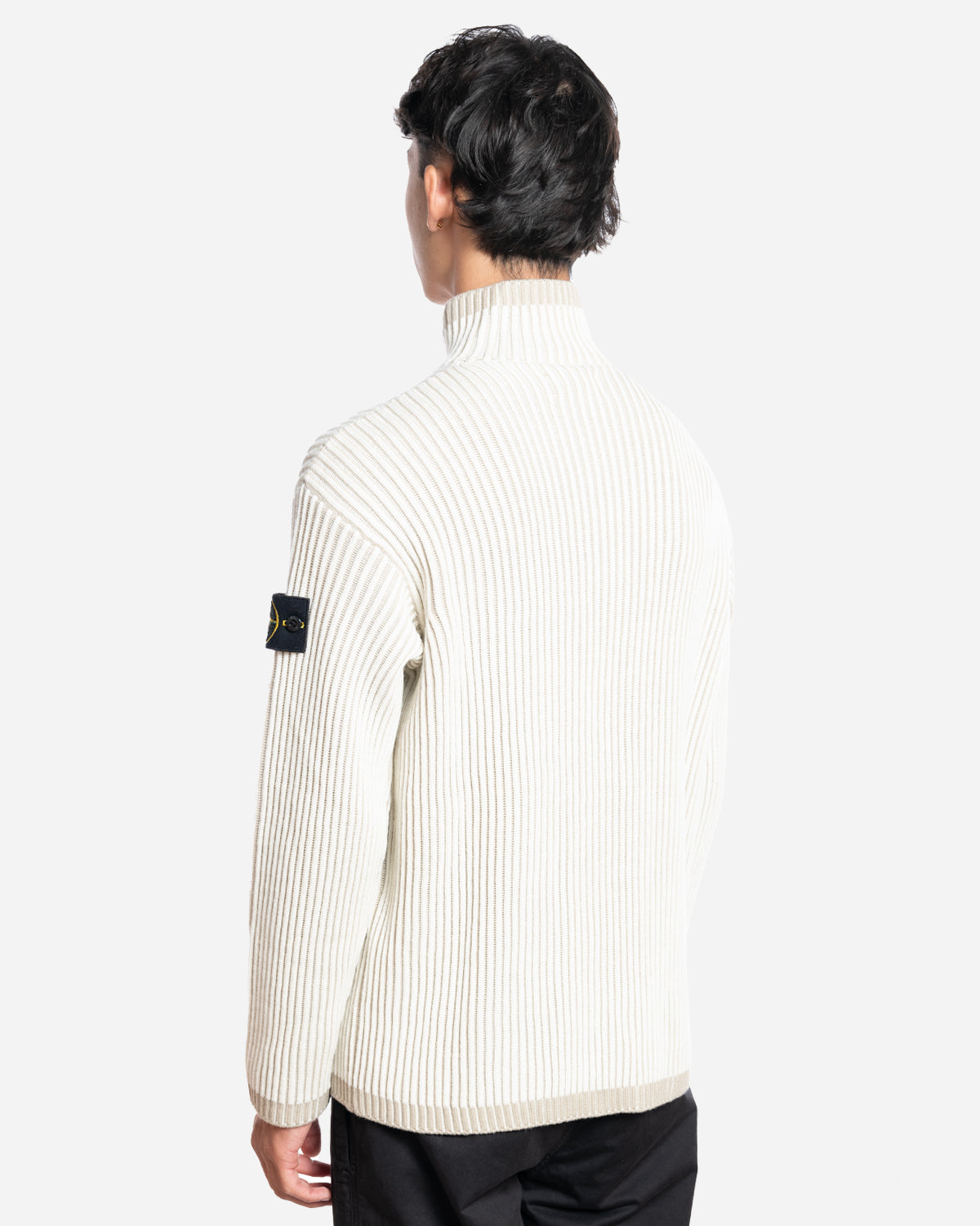 Pull Côtelé Demi-Zip Patch Logo