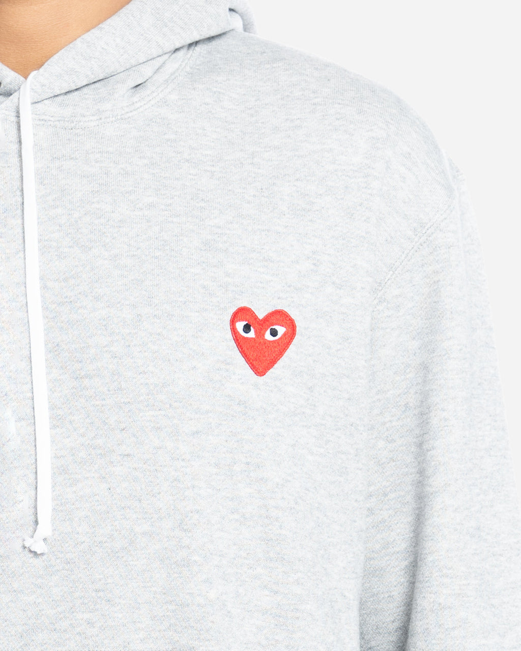 Hoodie Red Heart Gray