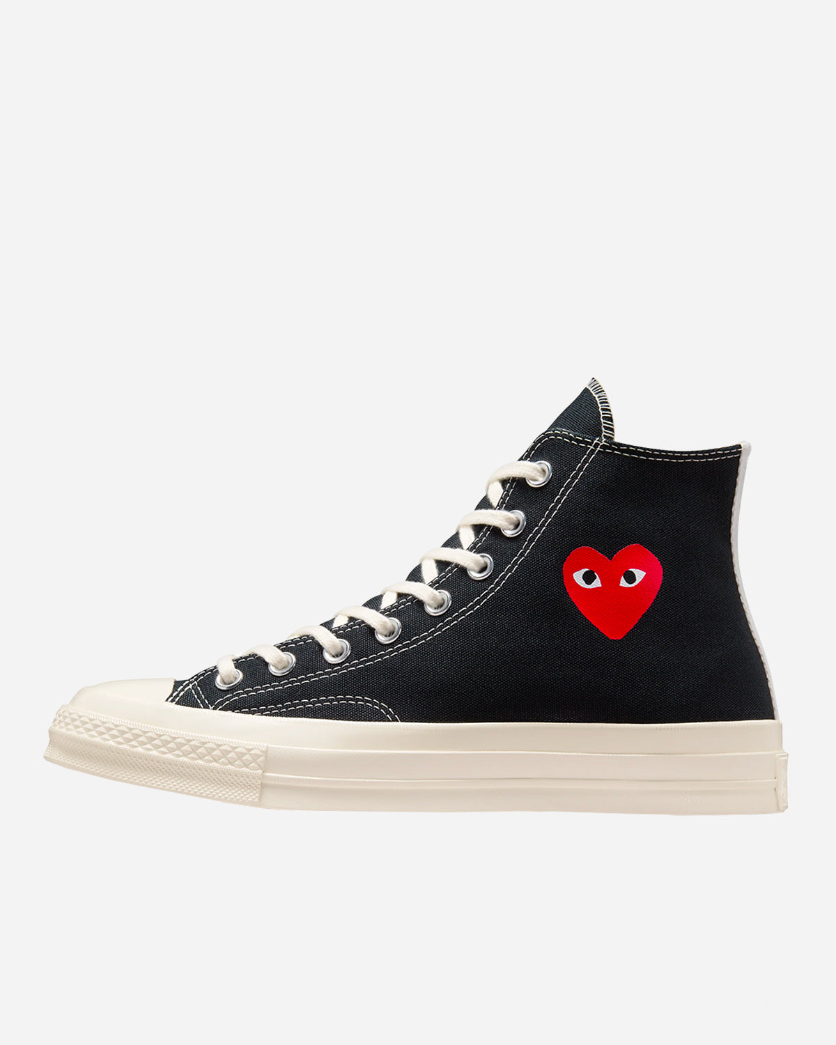 CDG Play x Converse Chuck 70 Hi Top Small Heart Black