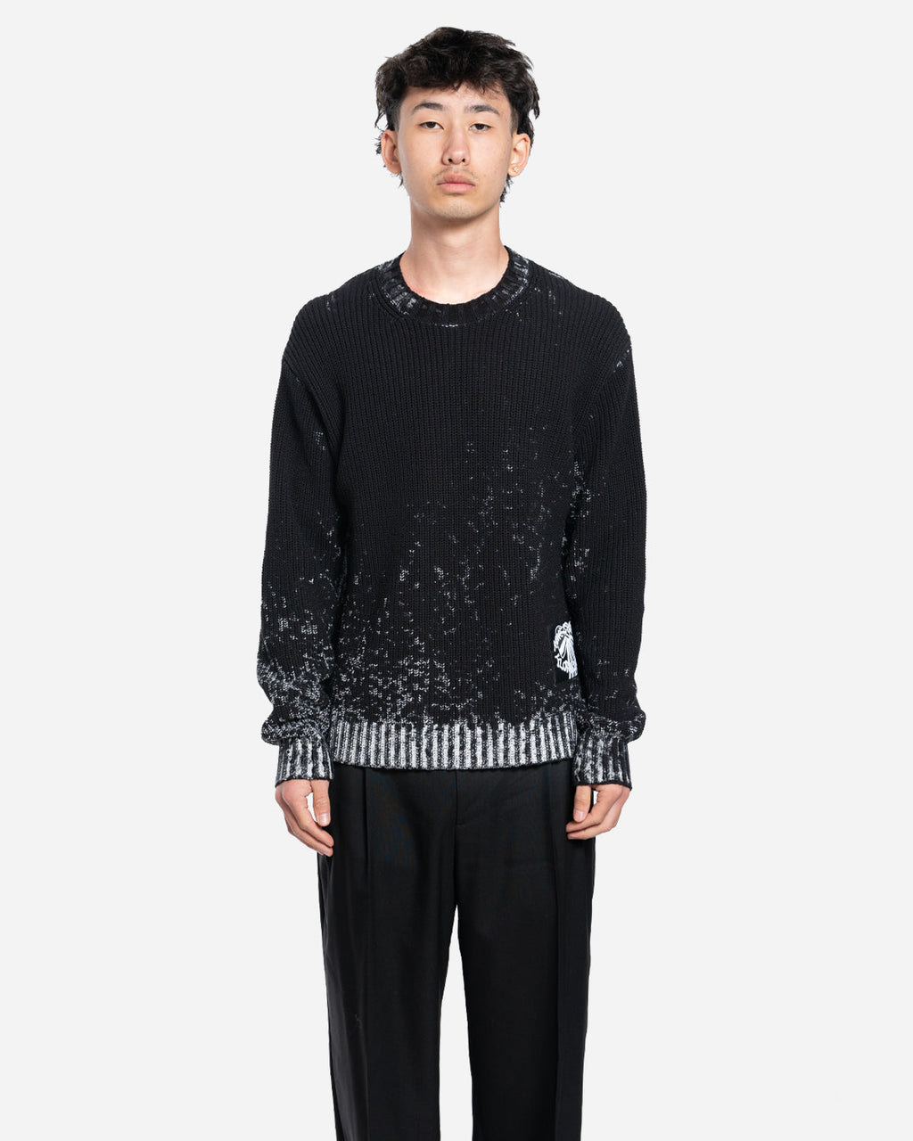 Pull à Col Rond Décoloré