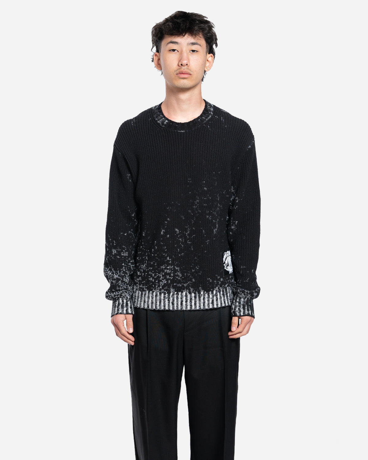 Pull à Col Rond Décoloré