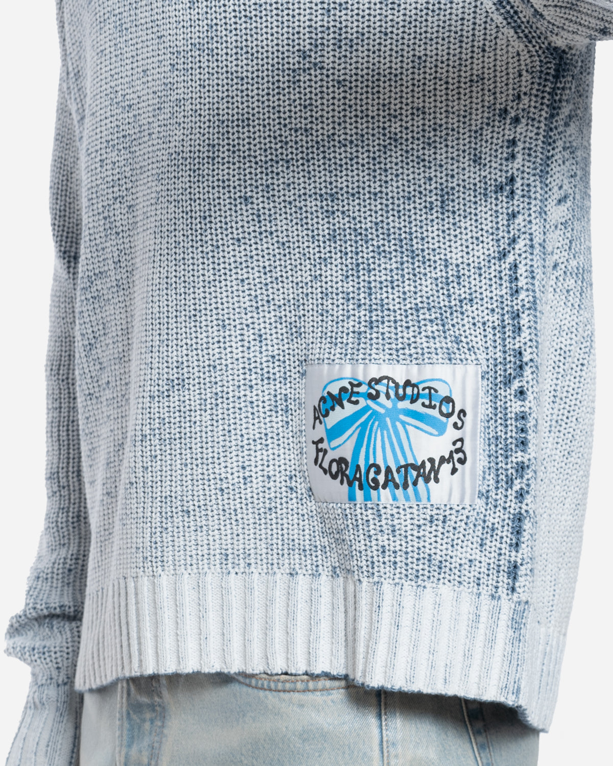 Pull à Col Rond Décoloré