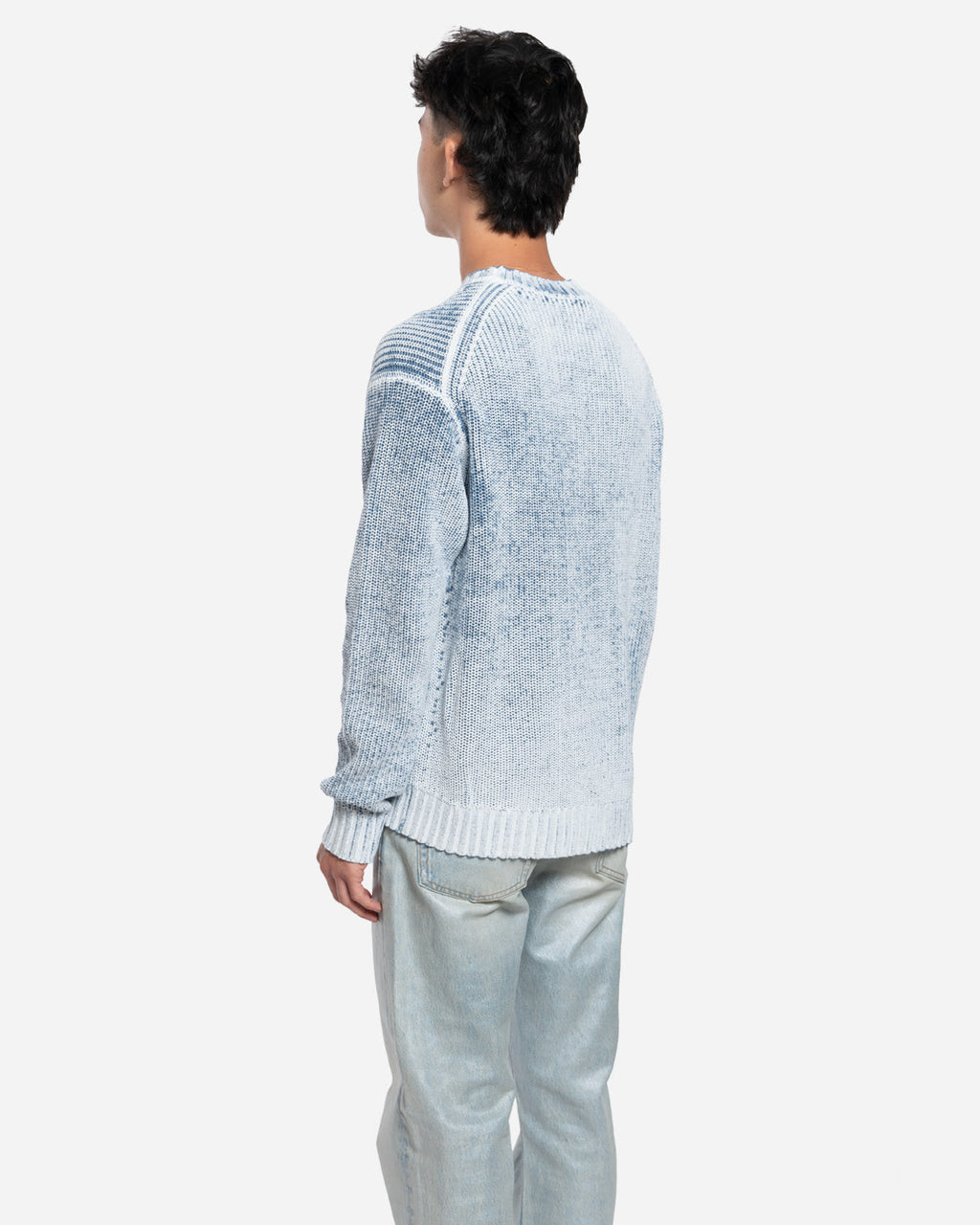 Pull à Col Rond Décoloré