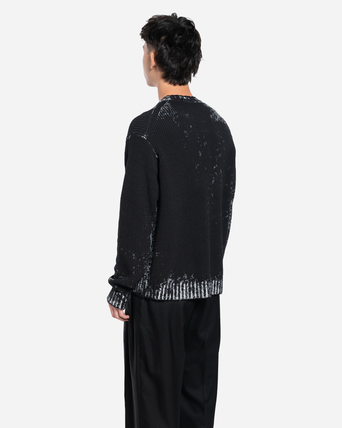 Pull à Col Rond Décoloré