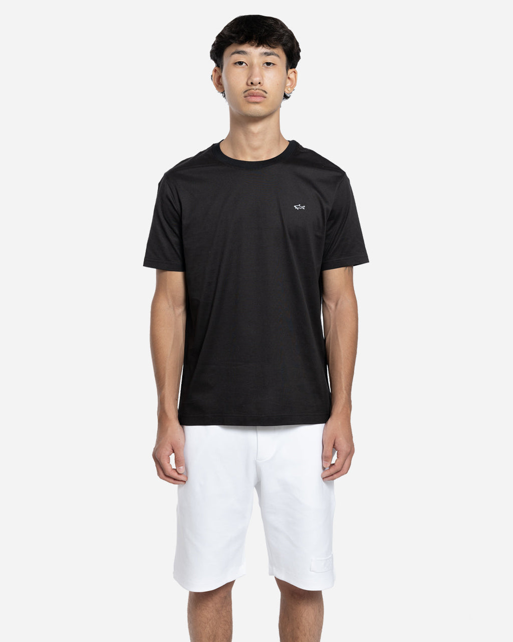 T-shirt en Coton avec Logo Brodé