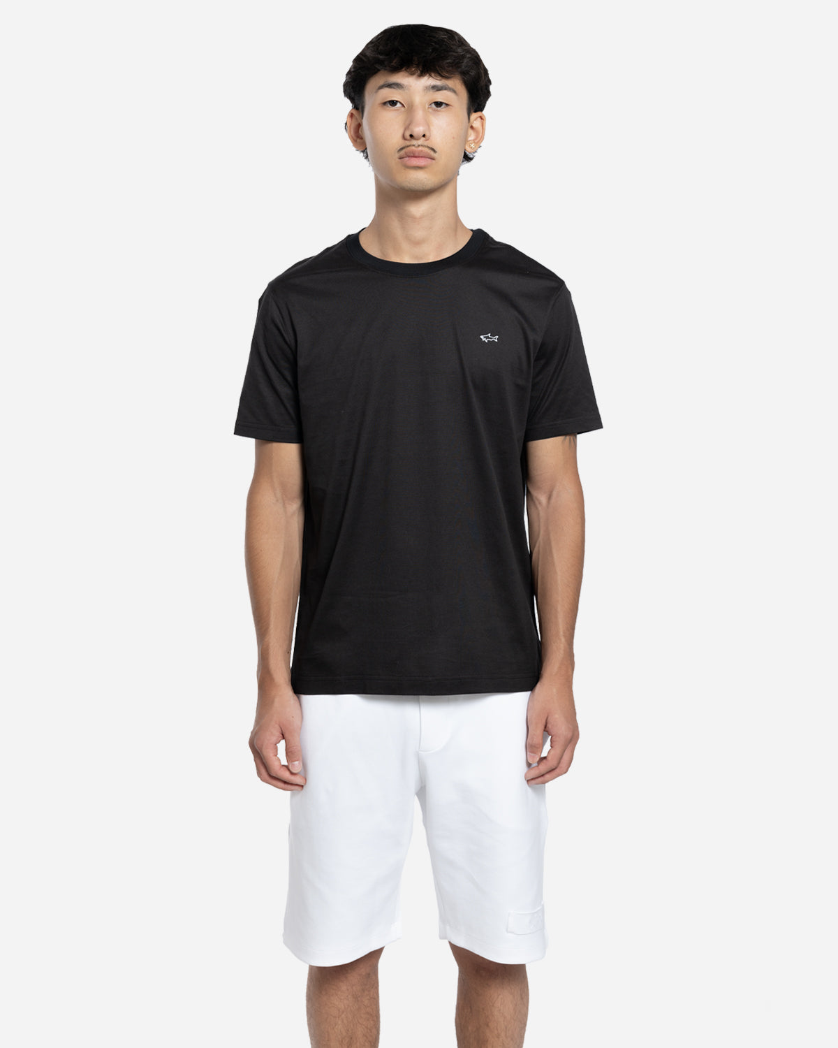 T-shirt en Coton avec Logo Brodé