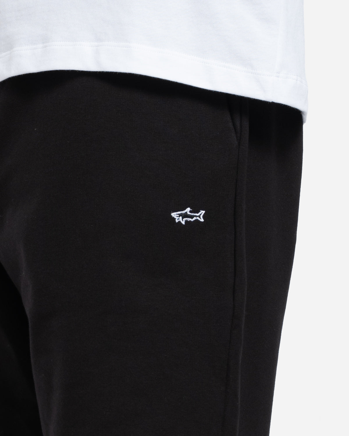 Short en Coton avec Logo Brodé