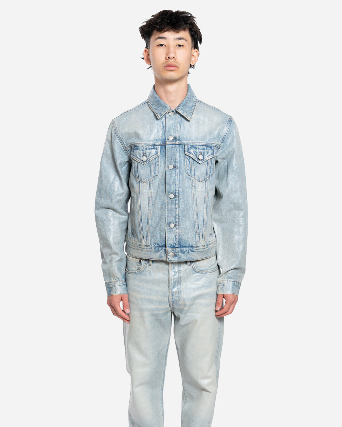 Veste en Jean à Finition Perlée