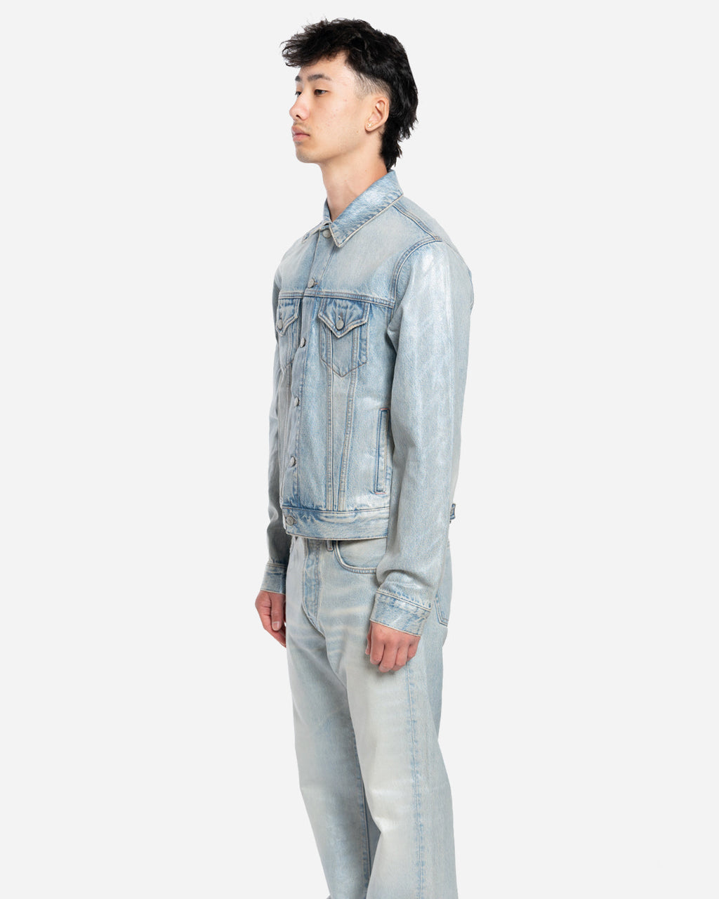 Veste en Jean à Finition Perlée