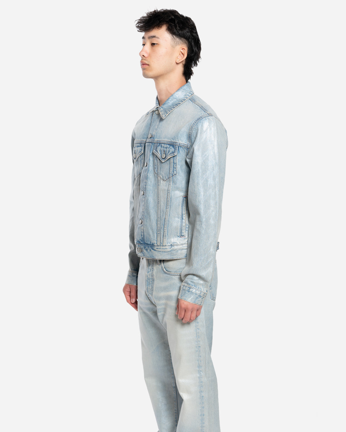 Veste en Jean à Finition Perlée