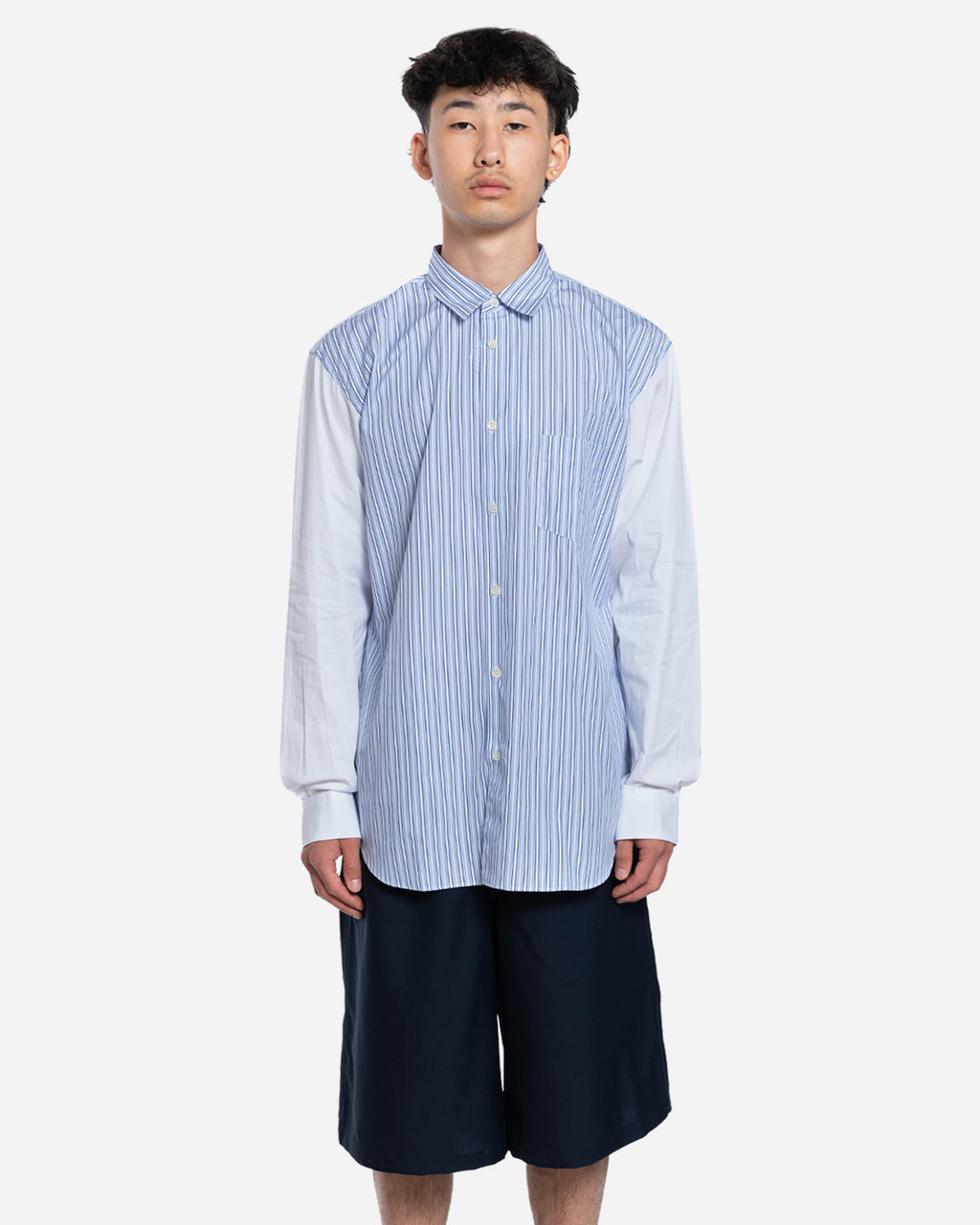 Chemise à Rayure Contrastée