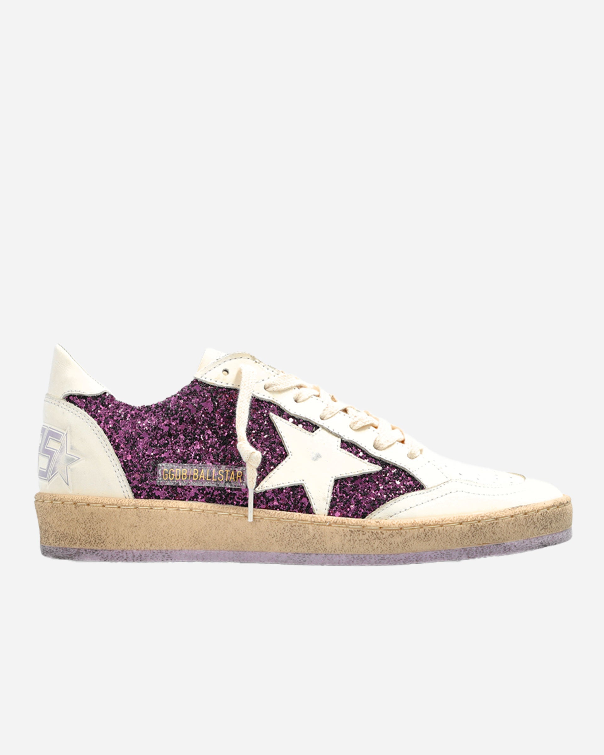 Ball Star Glitter Purple/White