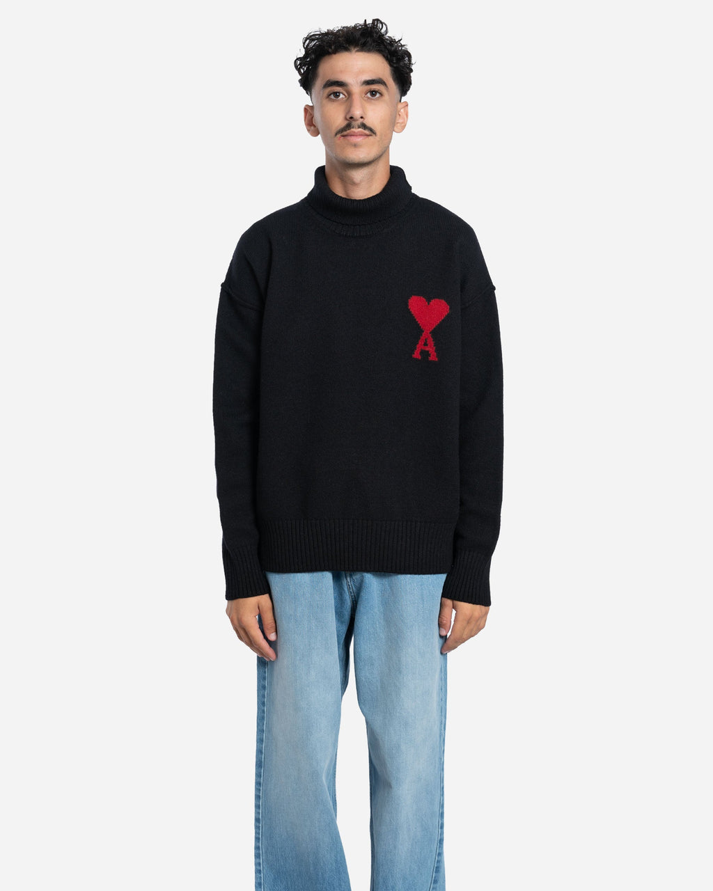 Pull Col Cheminée Ami De Coeur en Laine