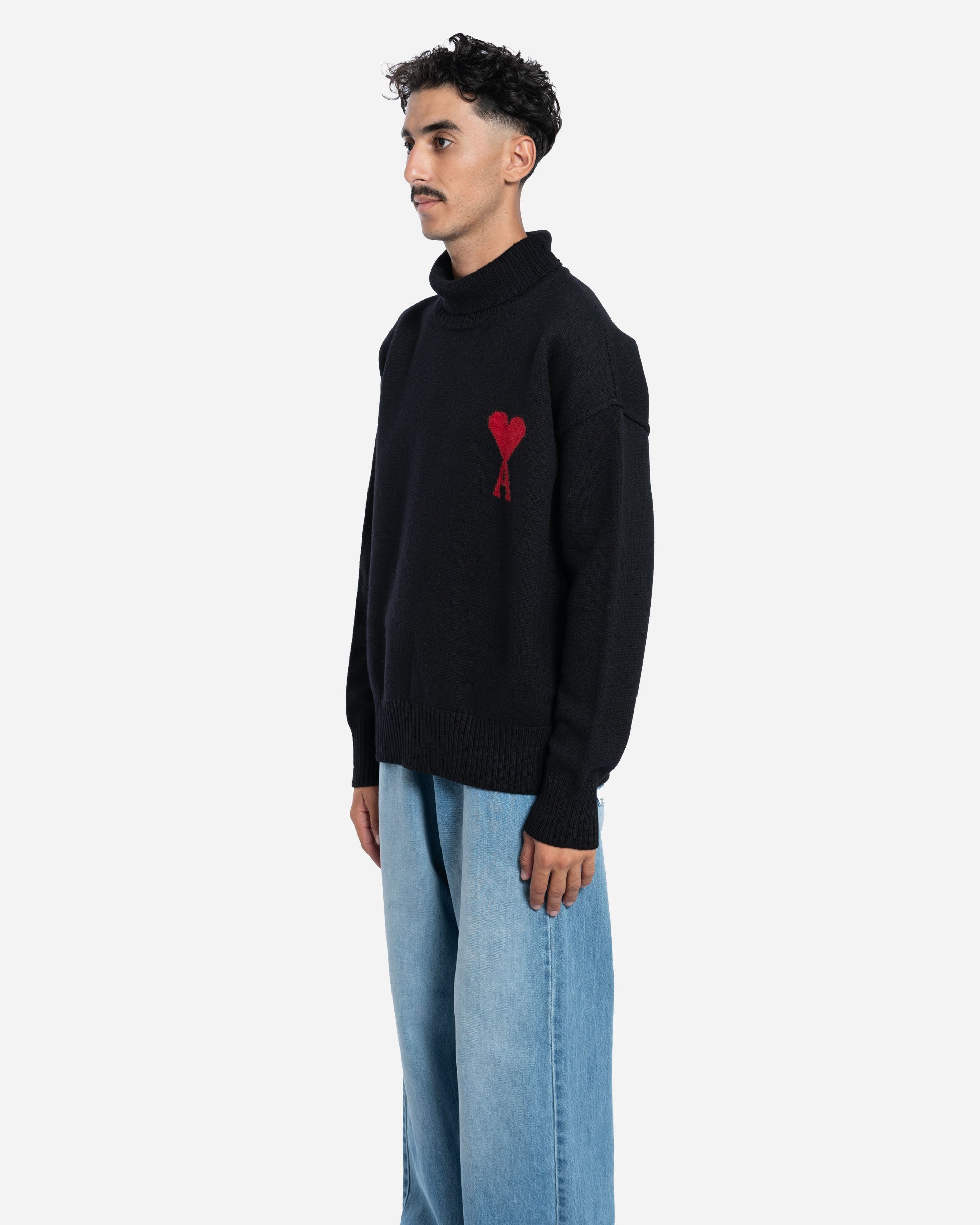 Pull Col Cheminée Ami De Coeur en Laine