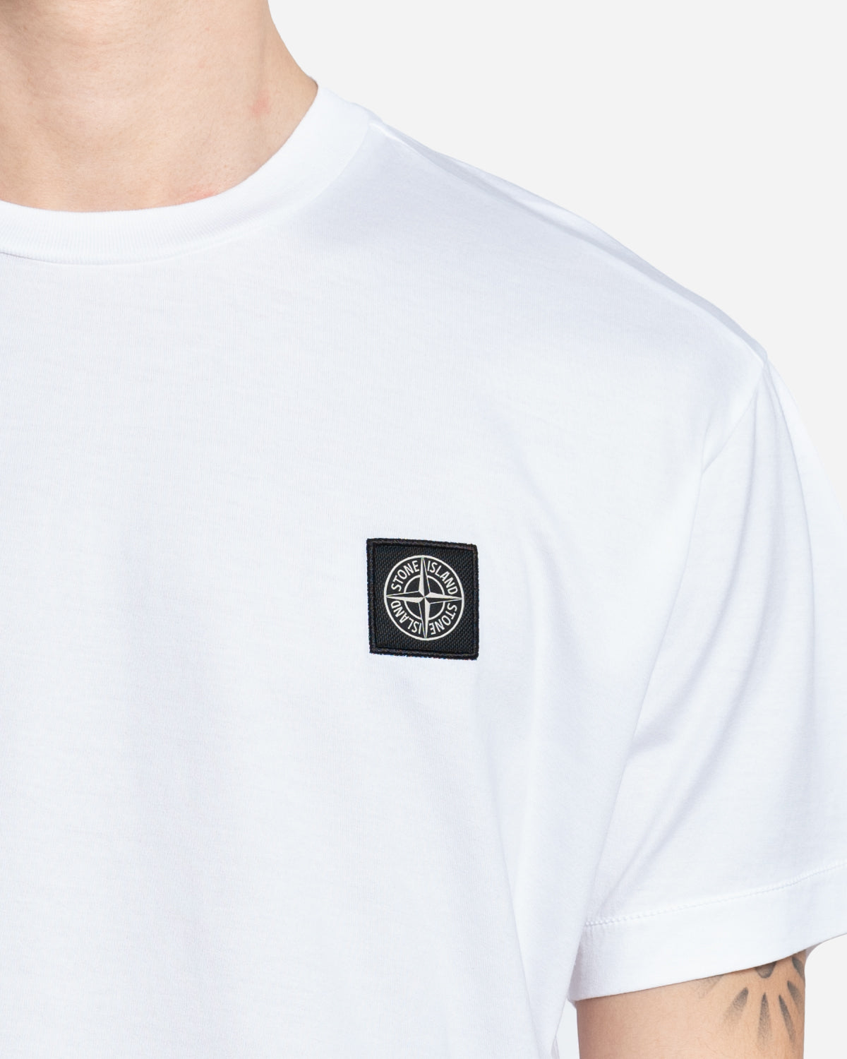 T-Shirt à Écusson Blanc