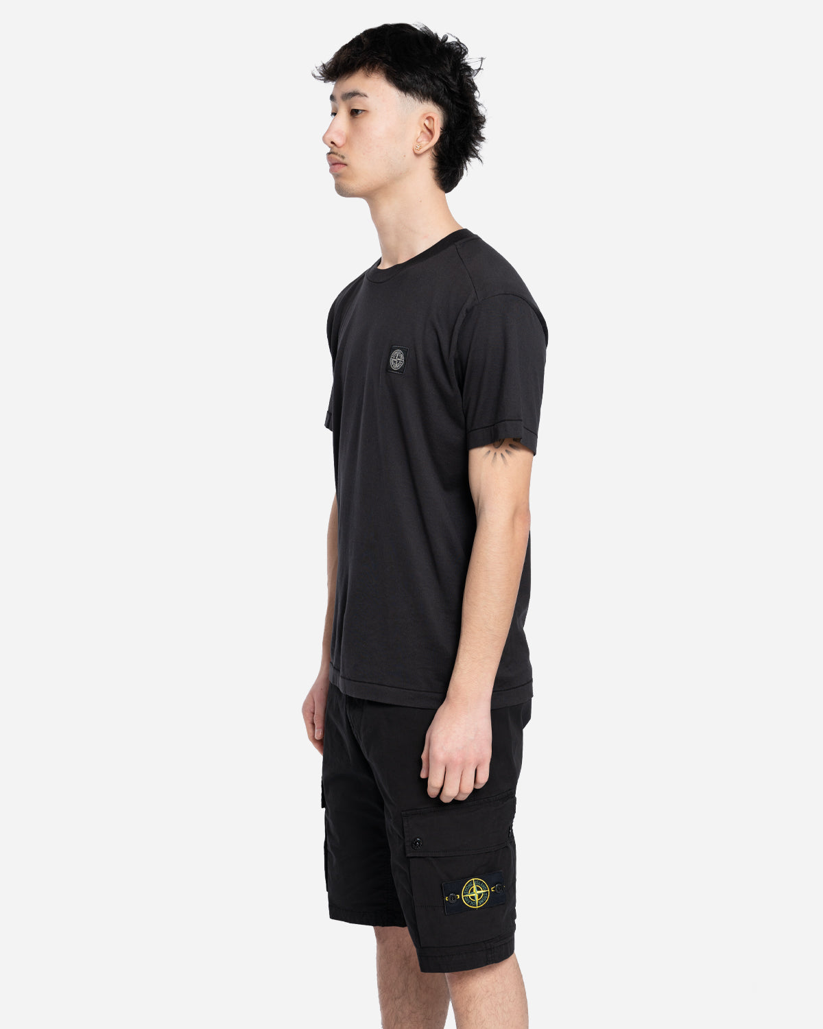 T-Shirt à Écusson Noir