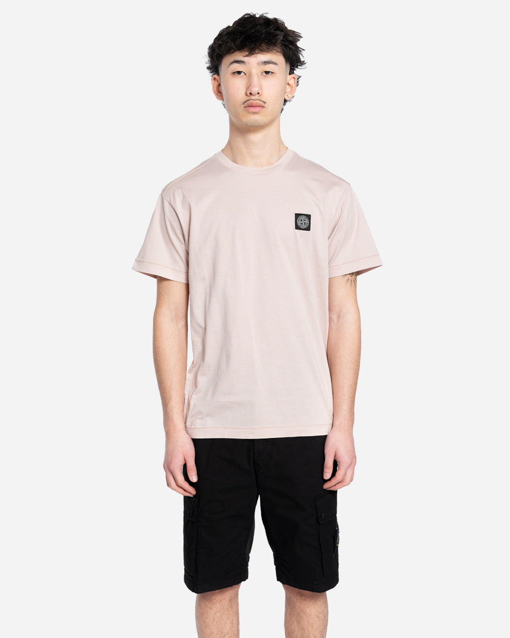 T-Shirt à Écusson Rose