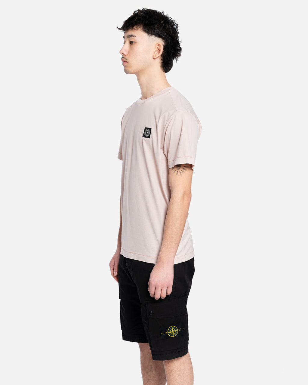 T-Shirt à Écusson Rose