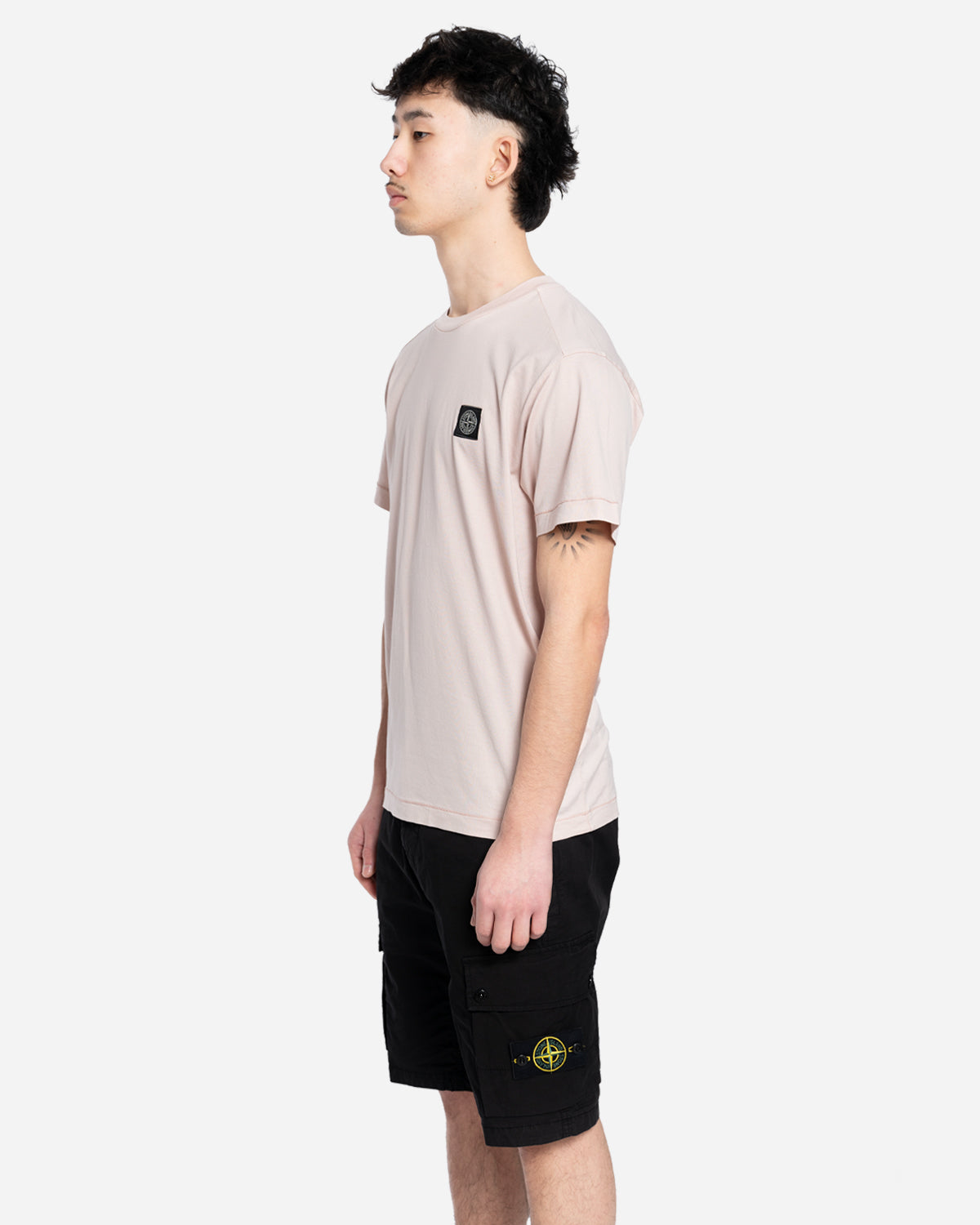 T-Shirt à Écusson Rose