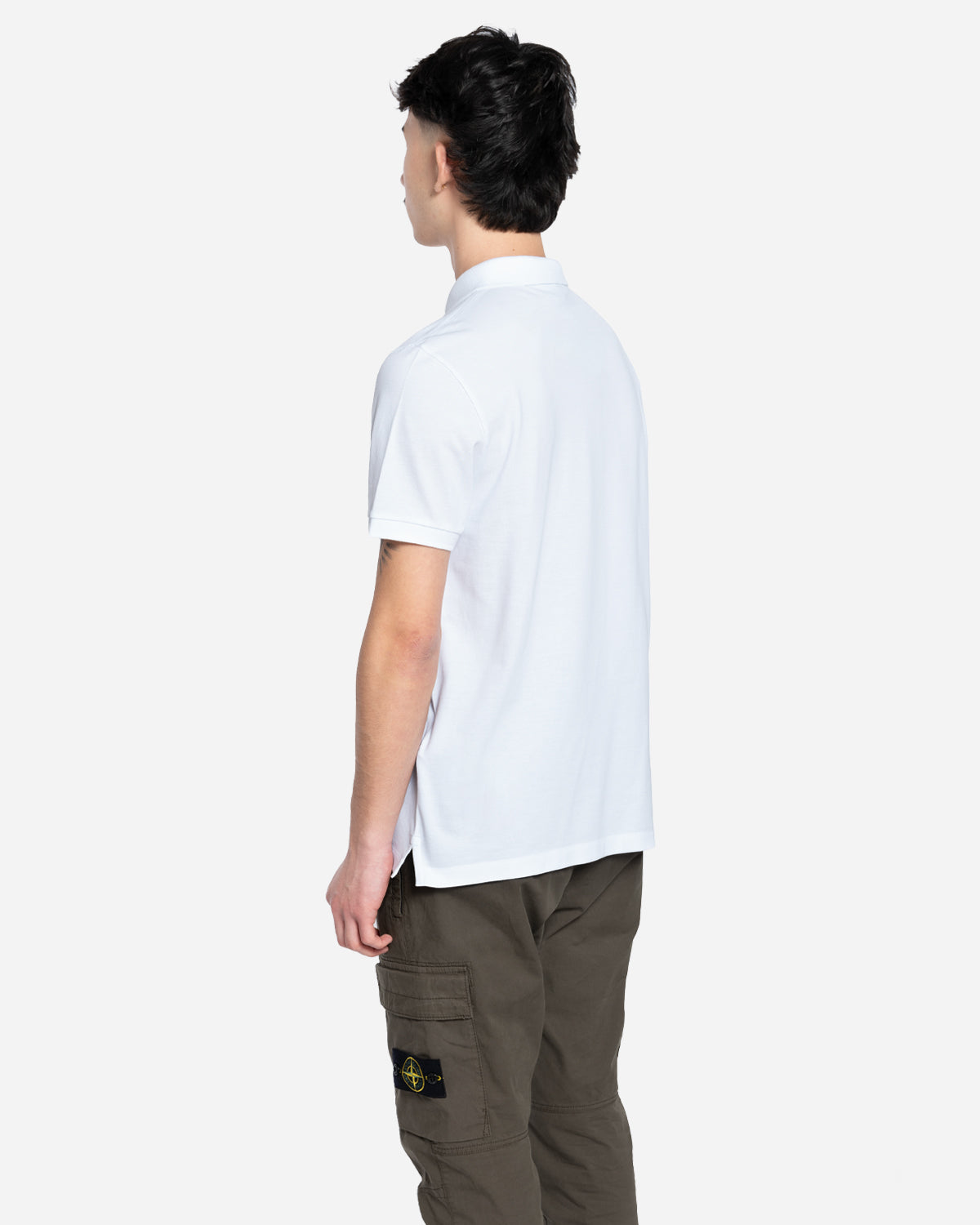 Polo à Écusson Blanc