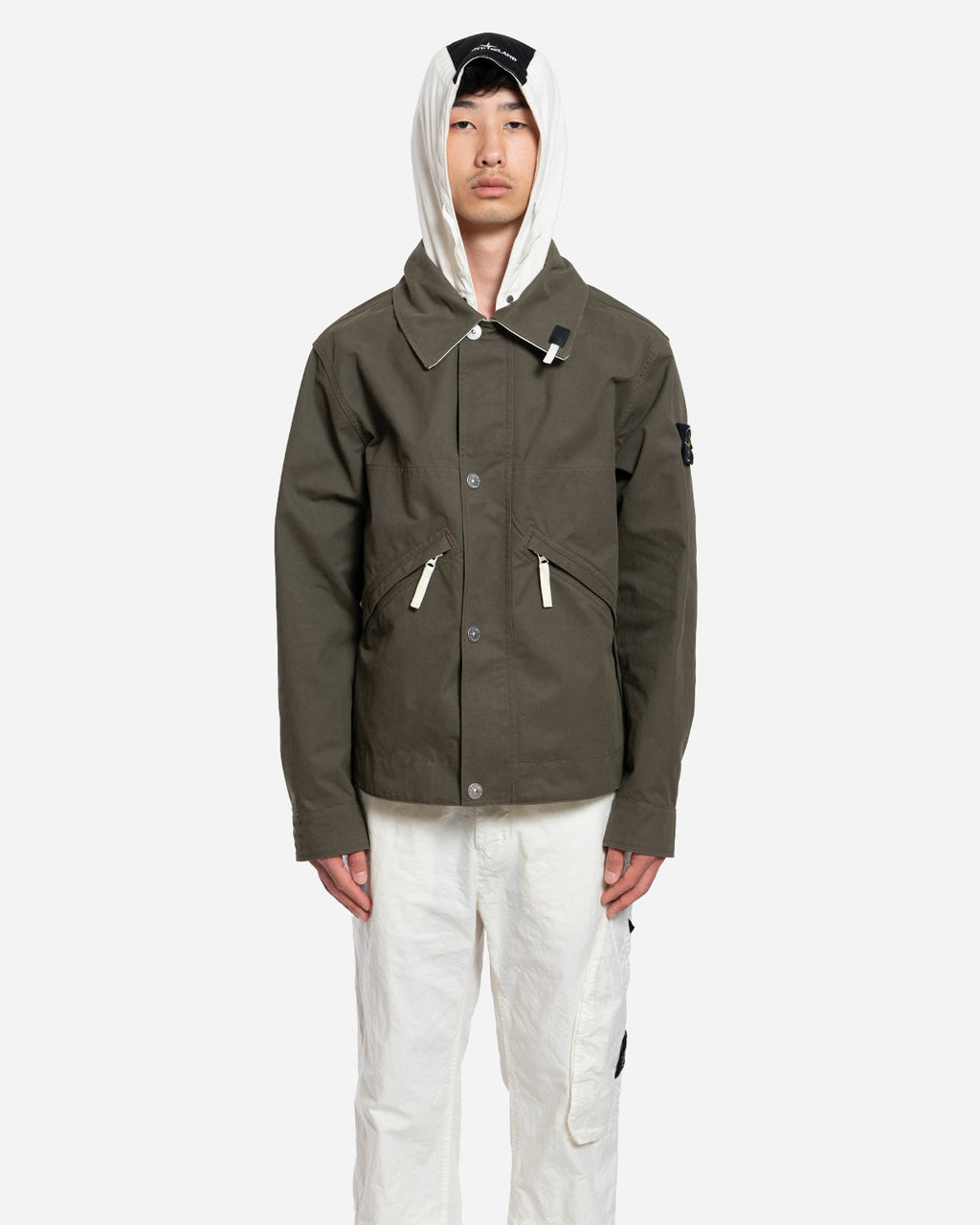 Veste à Col en Tela Resinata