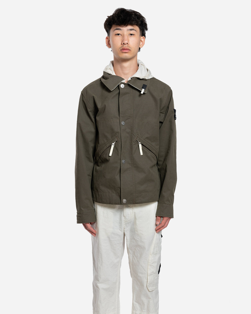 Veste à Col en Tela Resinata