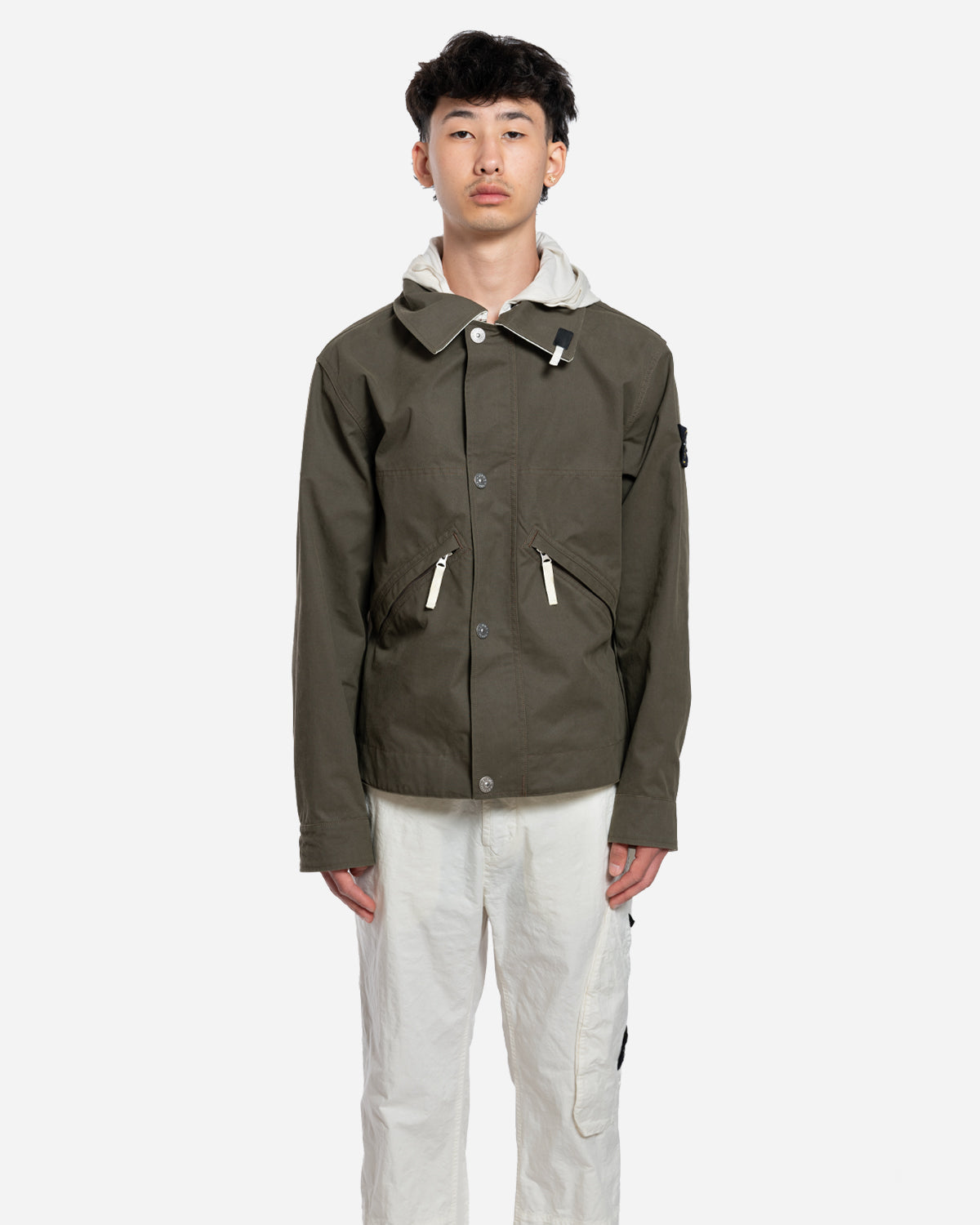 Veste à Col en Tela Resinata