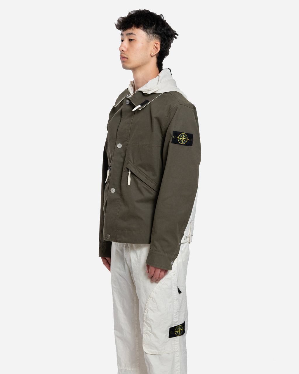 Veste à Col en Tela Resinata