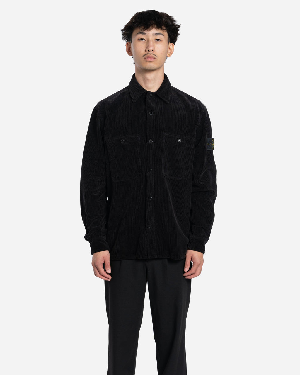 Surchemise en Velours Côtelé Noire
