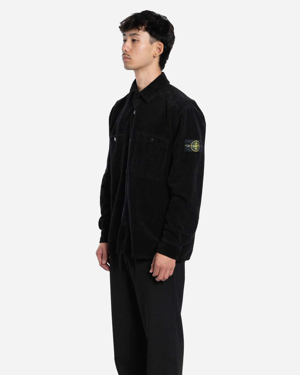 Surchemise en Velours Côtelé Noire