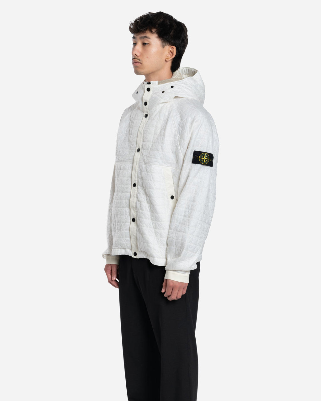 Blouson Rembourré en Nylon Ivoire