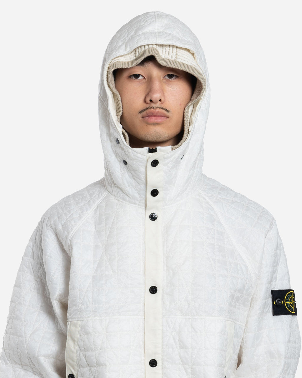 Blouson Rembourré en Nylon Ivoire